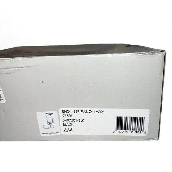 Frye Engineer Pull-on Mid-Calf Leather Boots Black 3497501 Youth 4 Women's 6 - Picture 11 of 11